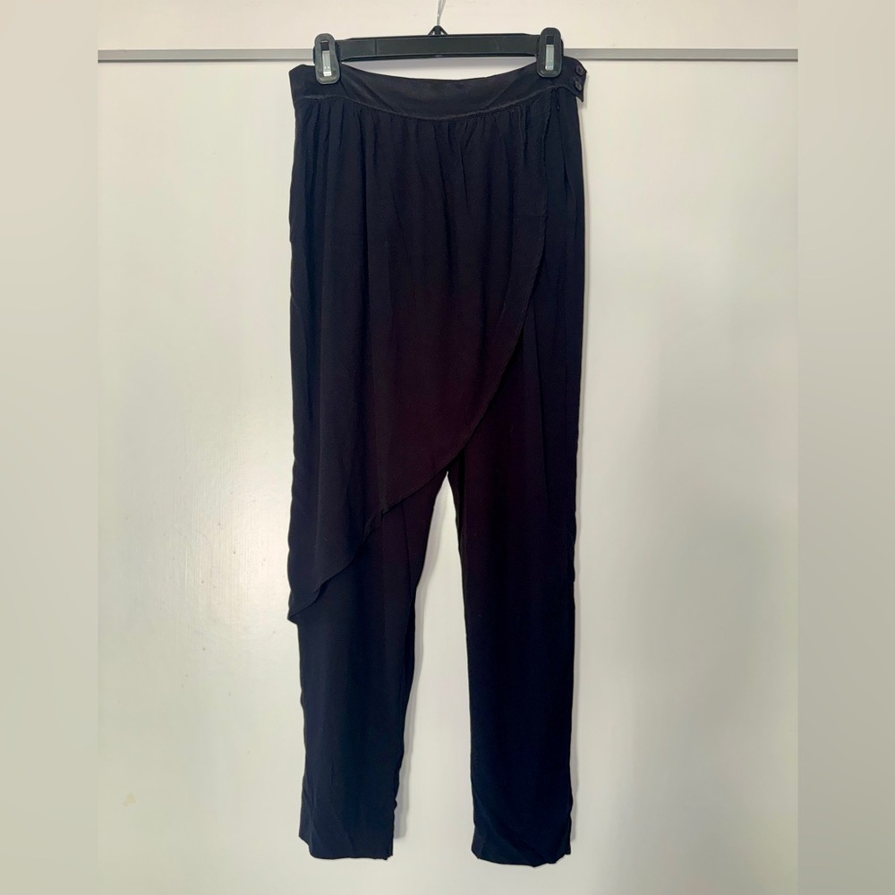 Corey Lynn Calter Black Semi Wrap Skirt Pants Y2K Size 6